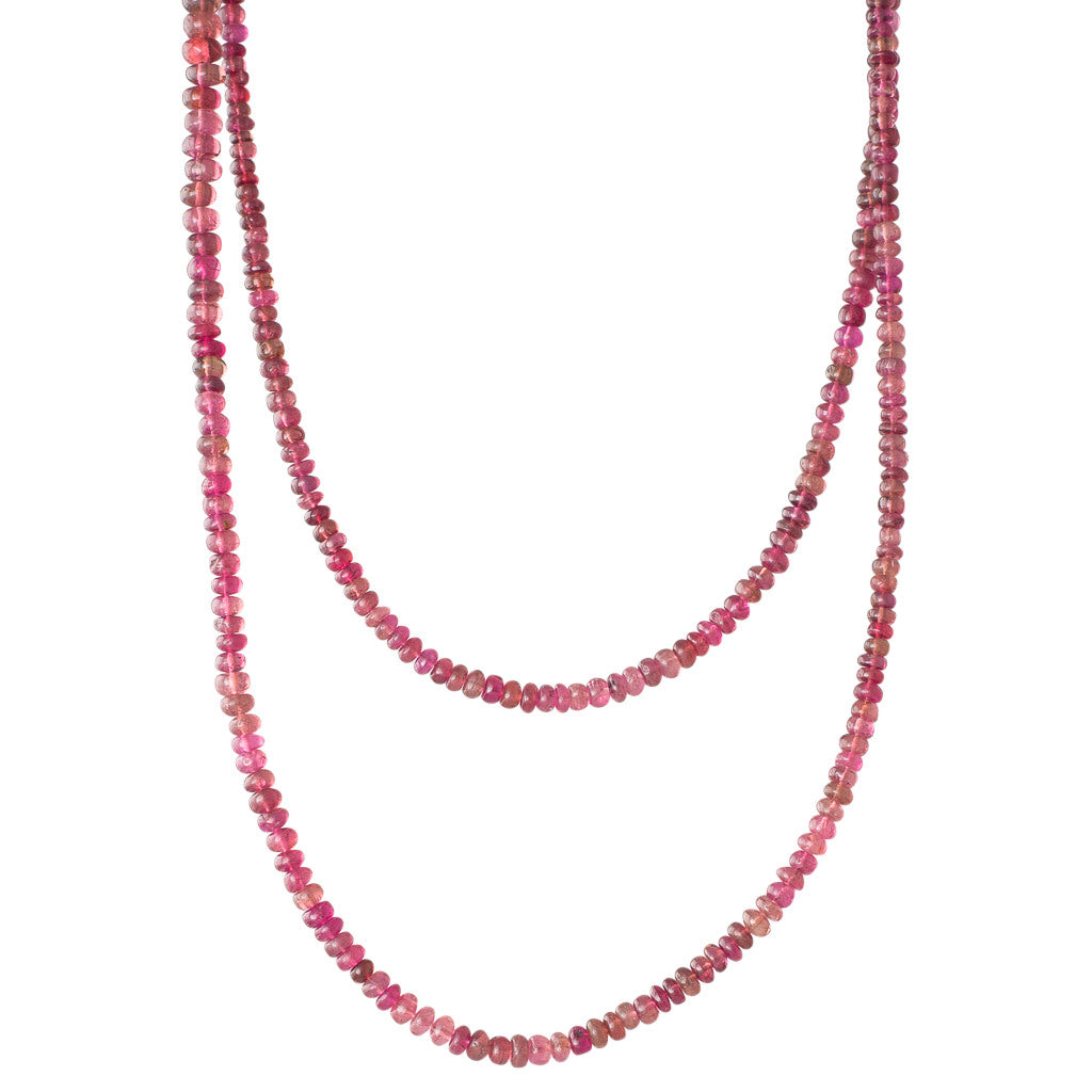 Polished Tourmaline Bead Necklace