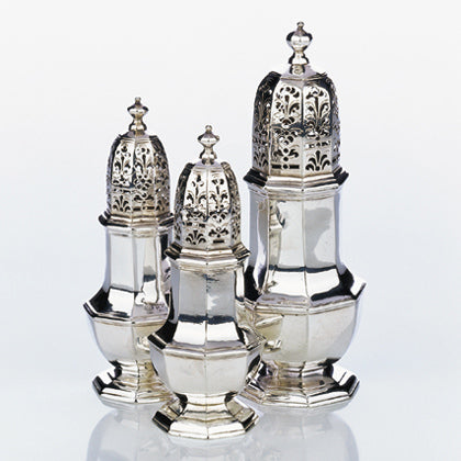 Three George I Octagonal Castors