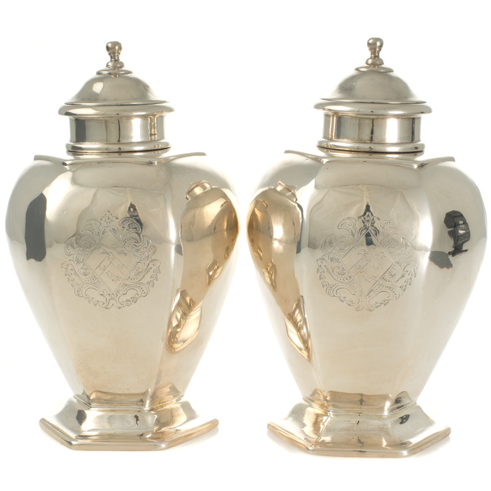 Rare Pair of Tea Caddies